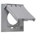 Bell Outdoor Electrical Box Cover, Vertical, 2 Gang, Aluminum, Flip and Snap MX2150S